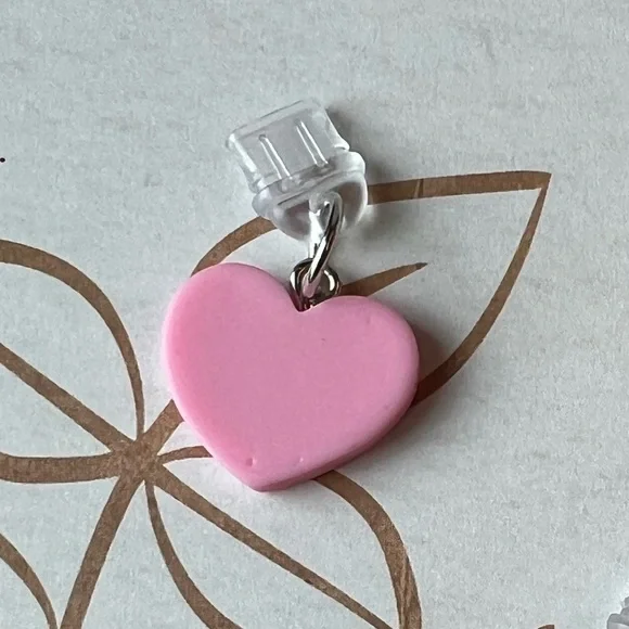 Candy Heart Phone Dust Plug / Phone Charm -  C Port - Picture 3 of 6